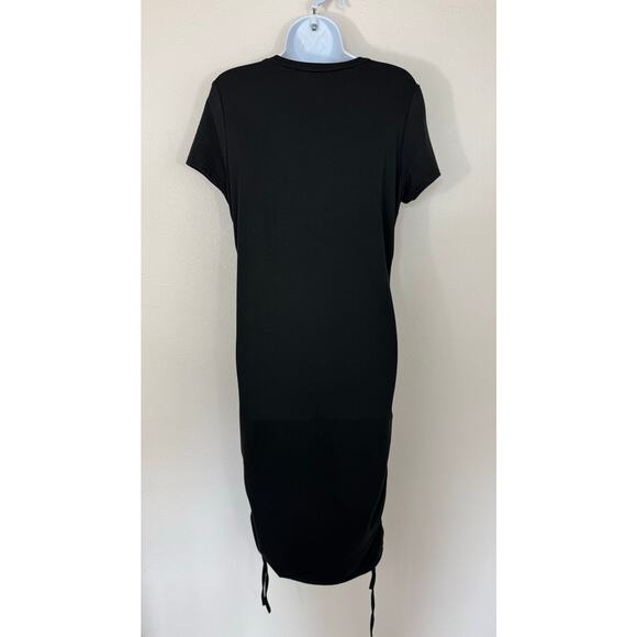 Emma’s Expressions Maternity Black Ruched Side Dress Women’s XL Short Sleeve - Picture 3 of 5